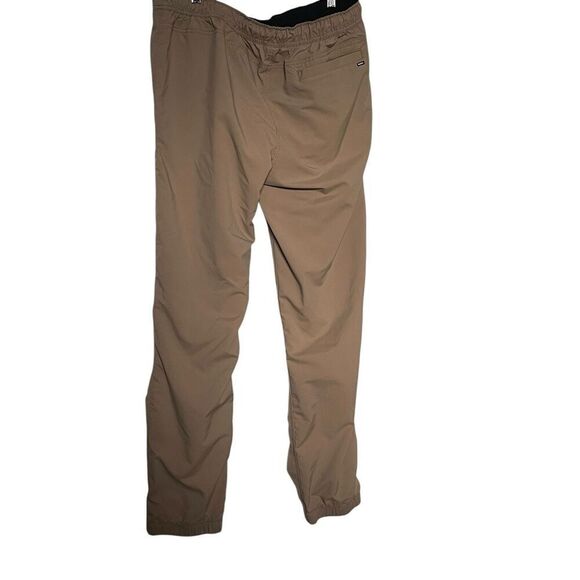 Hurley Mens Beige Nylon Tech Flat Front Drawstring Elastic Waist Jogger Pants XL - Picture 7 of 8